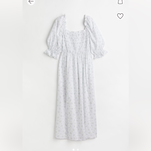 NWT H&M floral puff-sleeved dress size XS - Picture 1 of 3